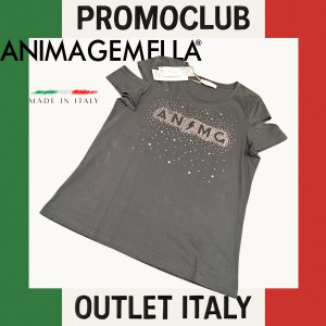 Дамска блуза Anima Gemella, черна, 100% памук, размер M, Италия